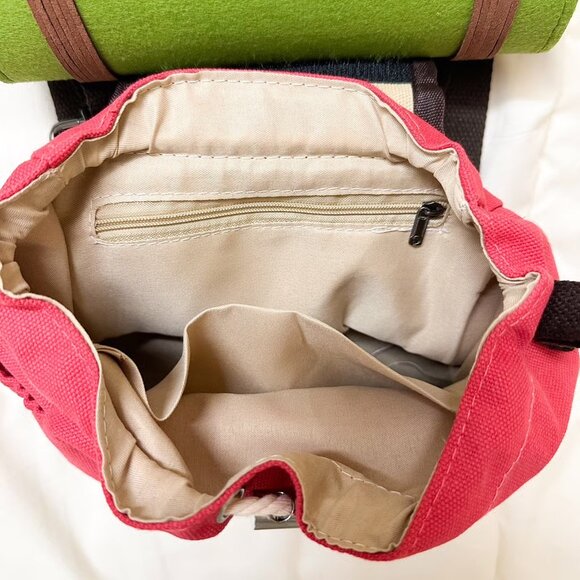 Nwt! Zelda Korok Plush Keychain Canvas Backpack - Picture 3 of 4